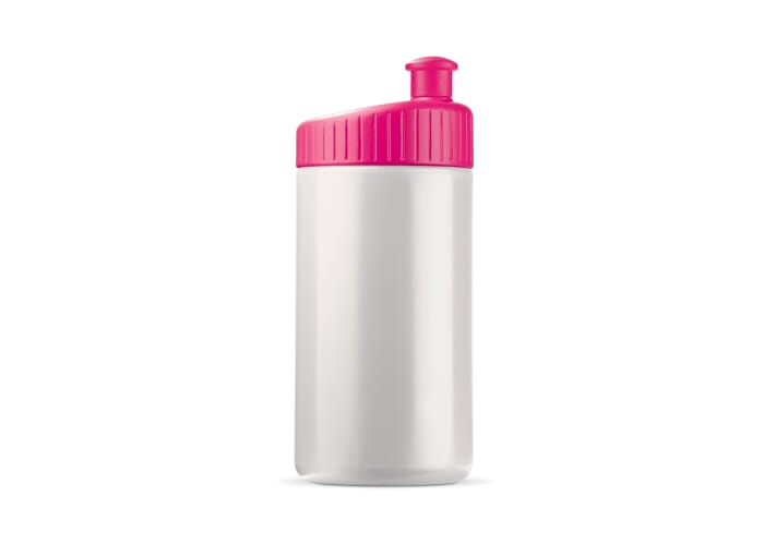 Gourde sport personnalisable 500 ml - Design Blanc et Rose